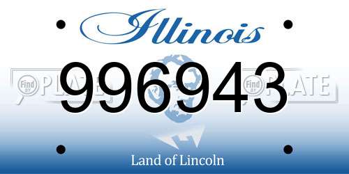 996943 Illinois License Plate