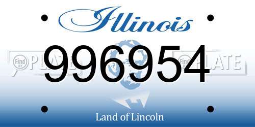 996954 Illinois License Plate