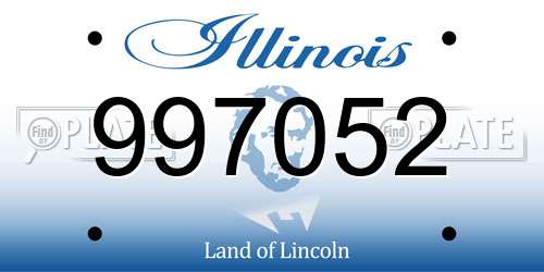 997052 Illinois License Plate