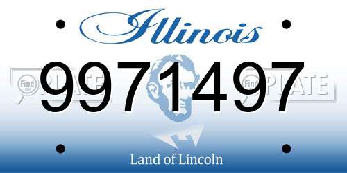 9971497 Illinois License Plate