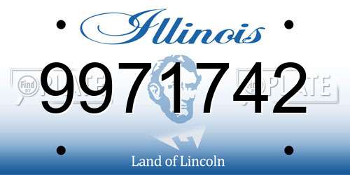 9971742 Illinois License Plate