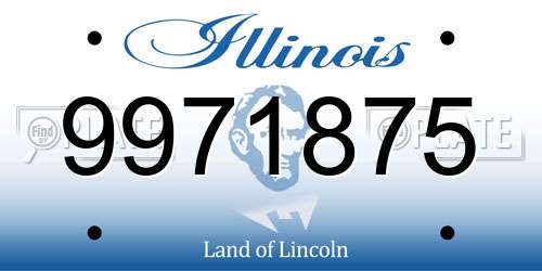 9971875 Illinois License Plate