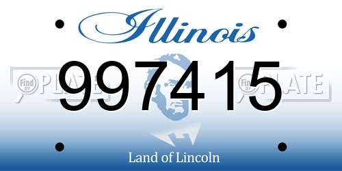 997415 Illinois License Plate