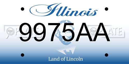 9975AA Illinois License Plate
