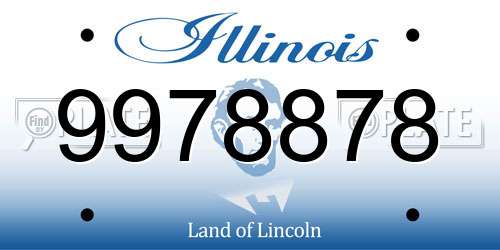 9978878 Illinois License Plate