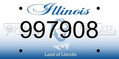 997908 Illinois License Plate