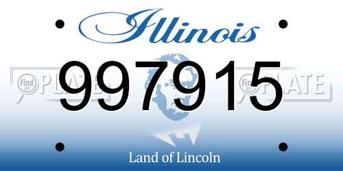 997915 Illinois License Plate