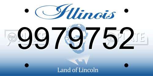 9979752 Illinois License Plate