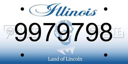 9979798 Illinois License Plate