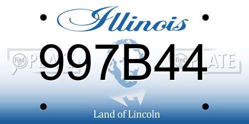 997B44 Illinois License Plate