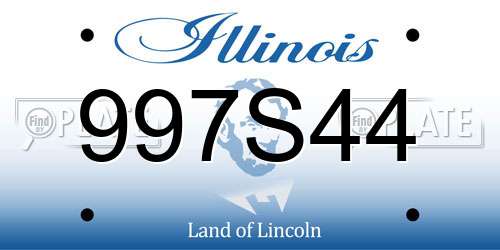 997S44 Illinois License Plate