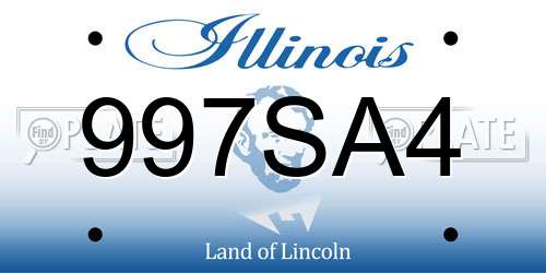 997SA4 Illinois License Plate