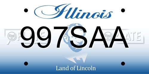 997SAA Illinois License Plate