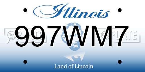 997WM7 Illinois License Plate