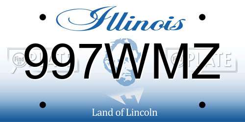 997WMZ Illinois License Plate