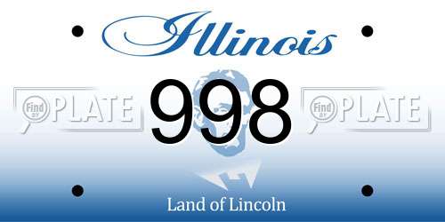 998 Illinois License Plate