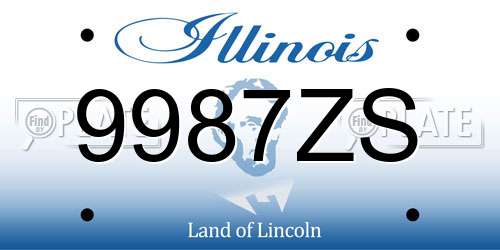 9987ZS Illinois License Plate