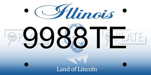 9988TE Illinois License Plate