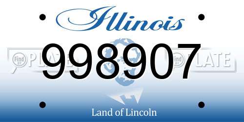 998907 Illinois License Plate