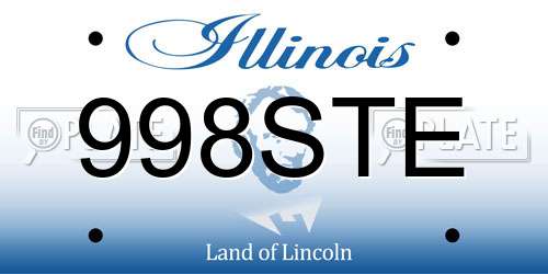 998STE Illinois License Plate