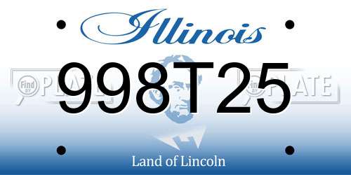 998T25 Illinois License Plate