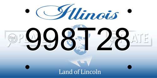 998T28 Illinois License Plate