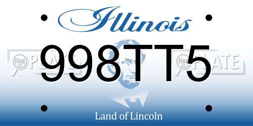998TT5 Illinois License Plate