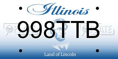998TTB Illinois License Plate