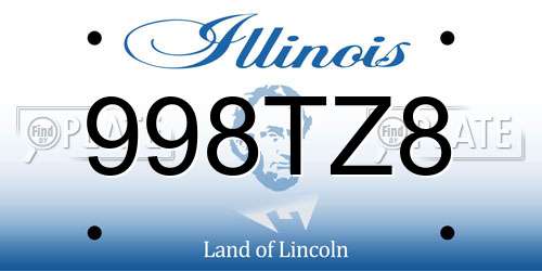 998TZ8 Illinois License Plate
