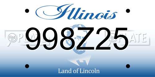 998Z25 Illinois License Plate