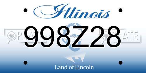 998Z28 Illinois License Plate