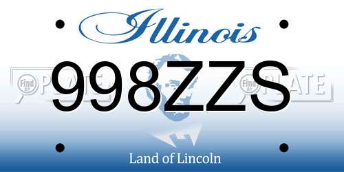 998ZZS Illinois License Plate