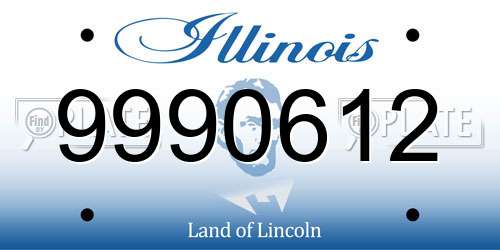 9990612 Illinois License Plate