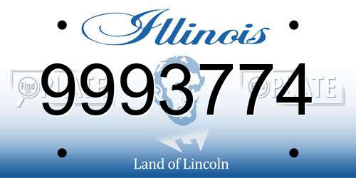 9993774 Illinois License Plate