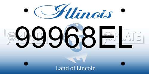 99968EL Illinois License Plate