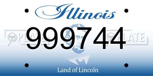 999744 Illinois License Plate