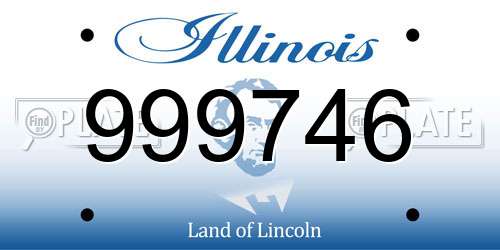999746 Illinois License Plate