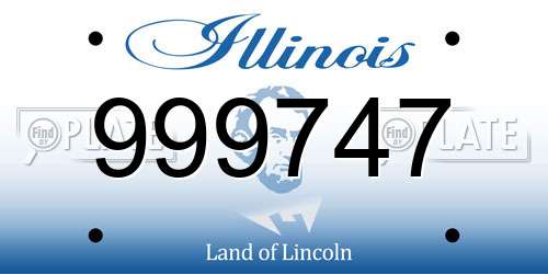 999747 Illinois License Plate