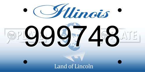 999748 Illinois License Plate