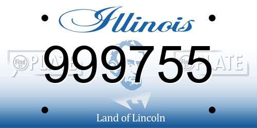 999755 Illinois License Plate