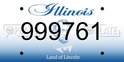 999761 Illinois License Plate