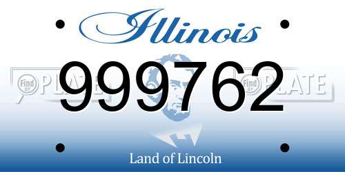999762 Illinois License Plate