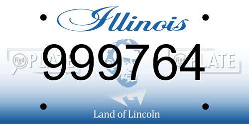 999764 Illinois License Plate