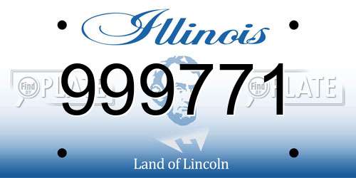 999771 Illinois License Plate