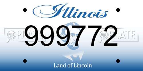 999772 Illinois License Plate