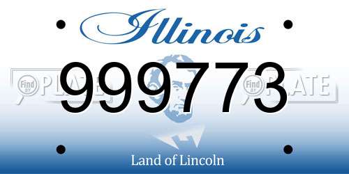 999773 Illinois License Plate