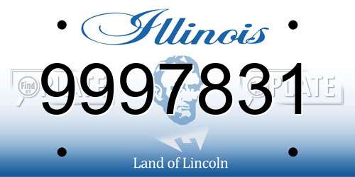 9997831 Illinois License Plate