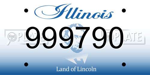 999790 Illinois License Plate