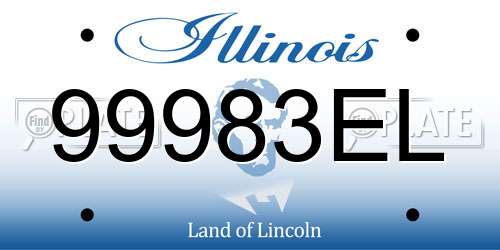 99983EL Illinois License Plate