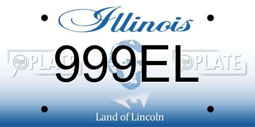 999EL Illinois License Plate
